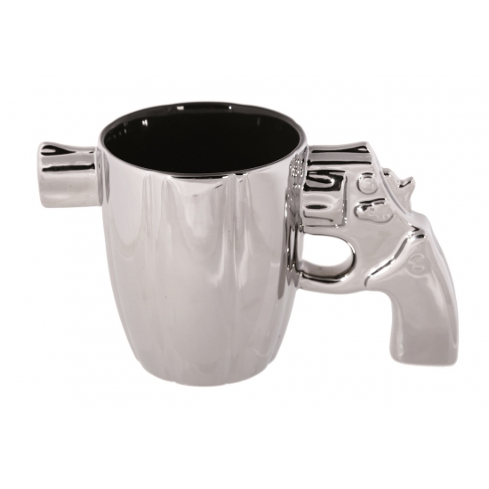 Koffiemok pistool met loper zilver