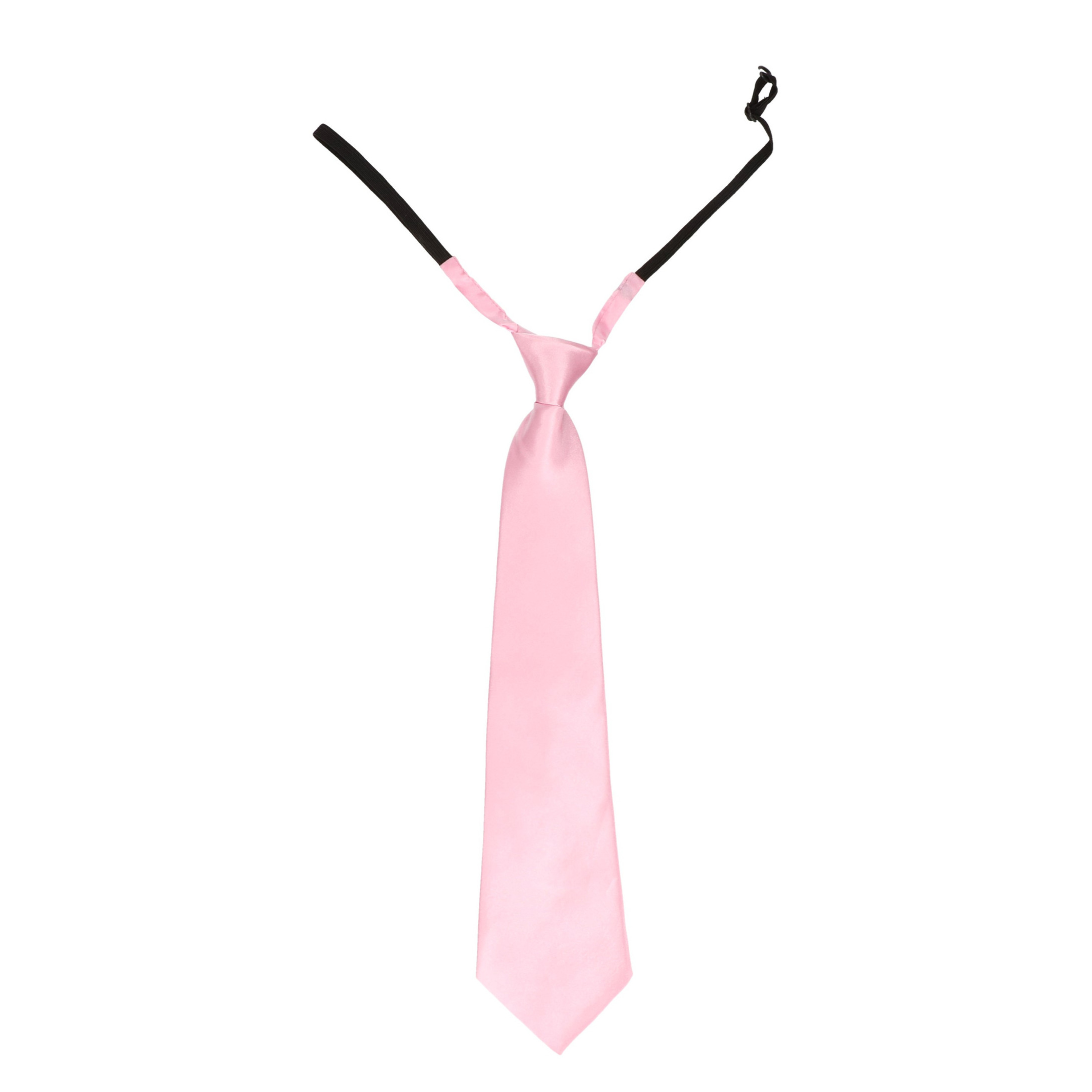 Licht roze verkleed stropdassen 40 cm voor dames-heren