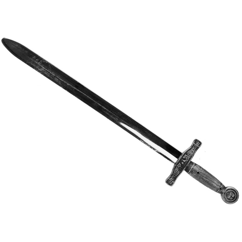 Middeleeuws ridder verkleed zwaard zilver 63 cm