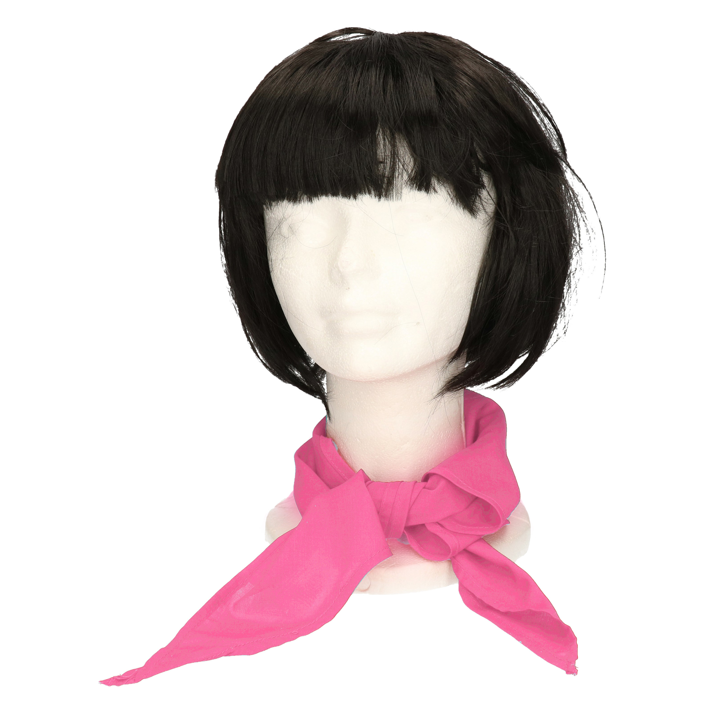 Myrtle Beach verkleed bandana-sjaaltje fuchsia roze kleuren thema Carnaval accessoires