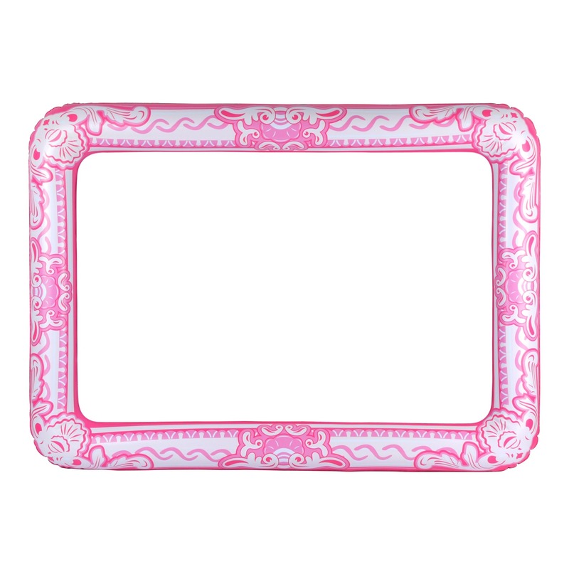 Opblaasbaar fotoframe roze 60 x 80 cm fotoprop