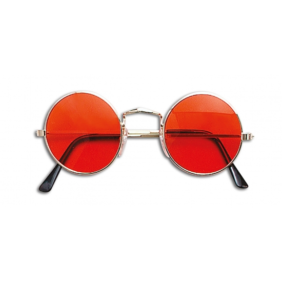 Oranje hippie dames en heren bril