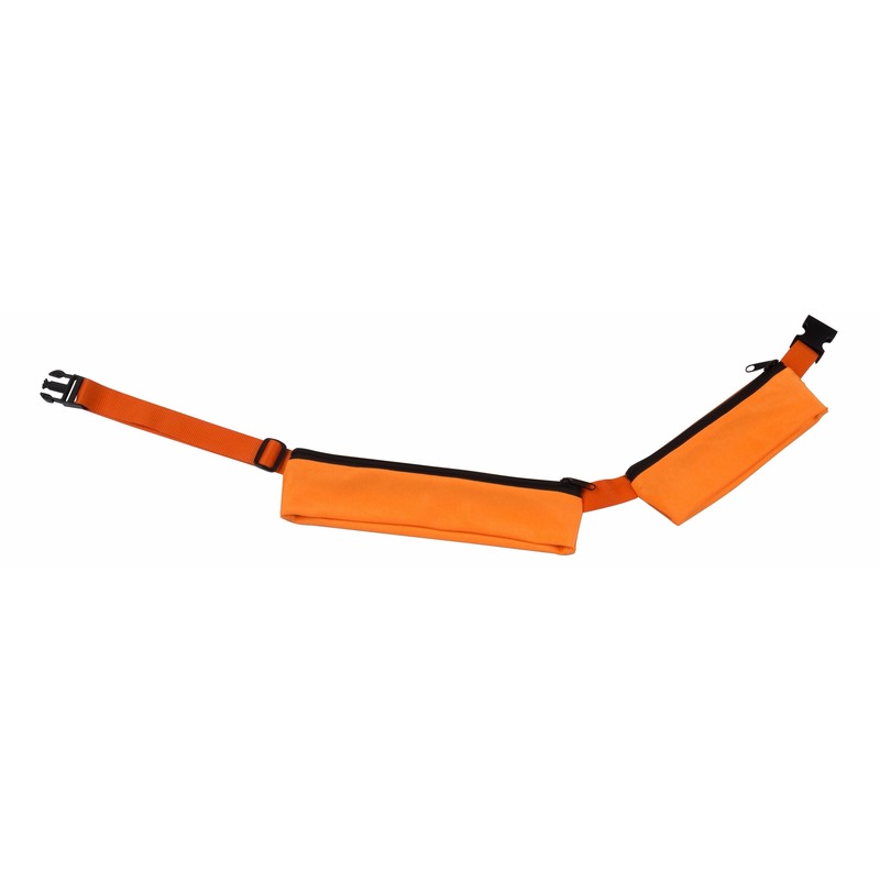 Oranje sport heuptasje 2 vakken 80-107 cm voor volwassenen