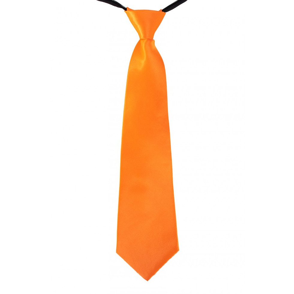 Oranje verkleed stropdassen 40 cm voor dames-heren