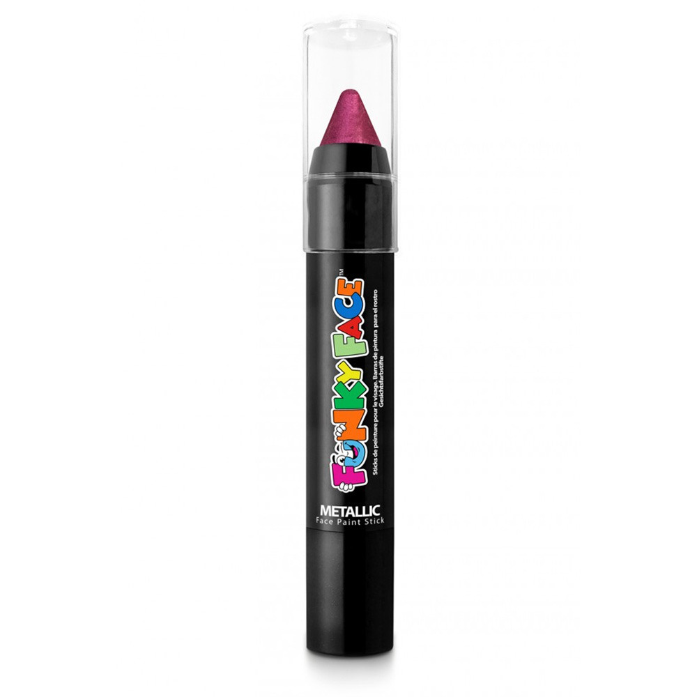 Paintglow Face paint stick metallic roze 3,5 gram schmink-make-up stift-potlood