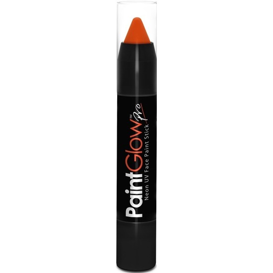 PaintGlow Face paint stick neon oranje UV-blacklight 3,5 gram schmink-make-up stift-potlood