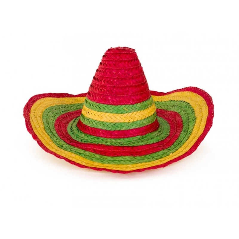 Partyxplosion Mexicaanse Sombrero hoed voor heren carnaval-verkleed accessoires multi kleuren