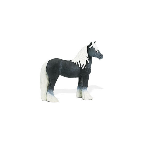 Plastic paard zwart-wit 11,5 cm