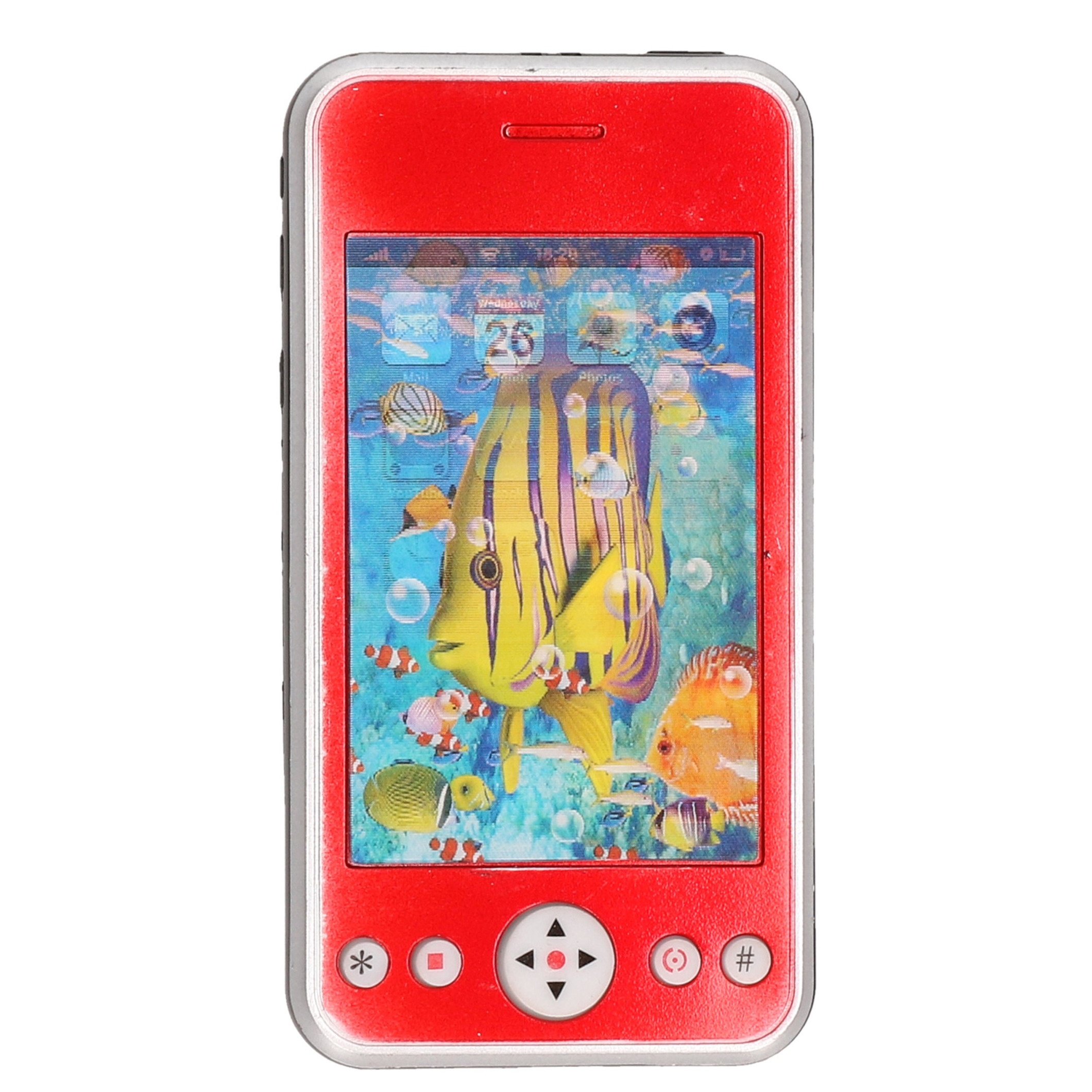 Rode speelgoed smartphone-mobiele telefoon met licht en geluid 11 cm
