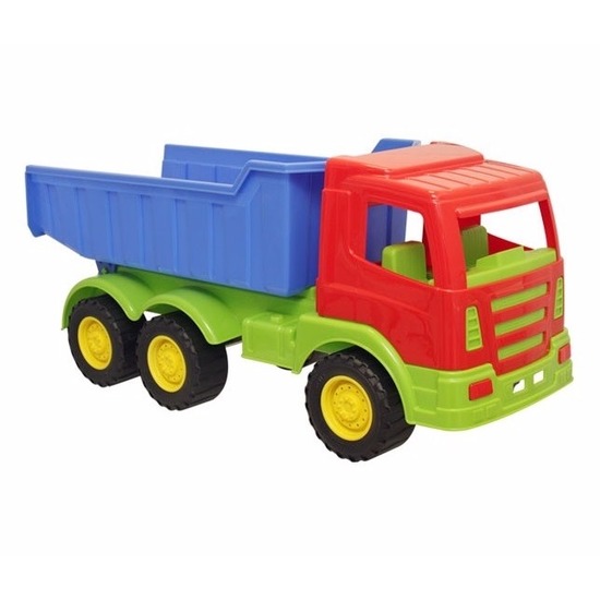 Rode speelgoed truck met laadklep