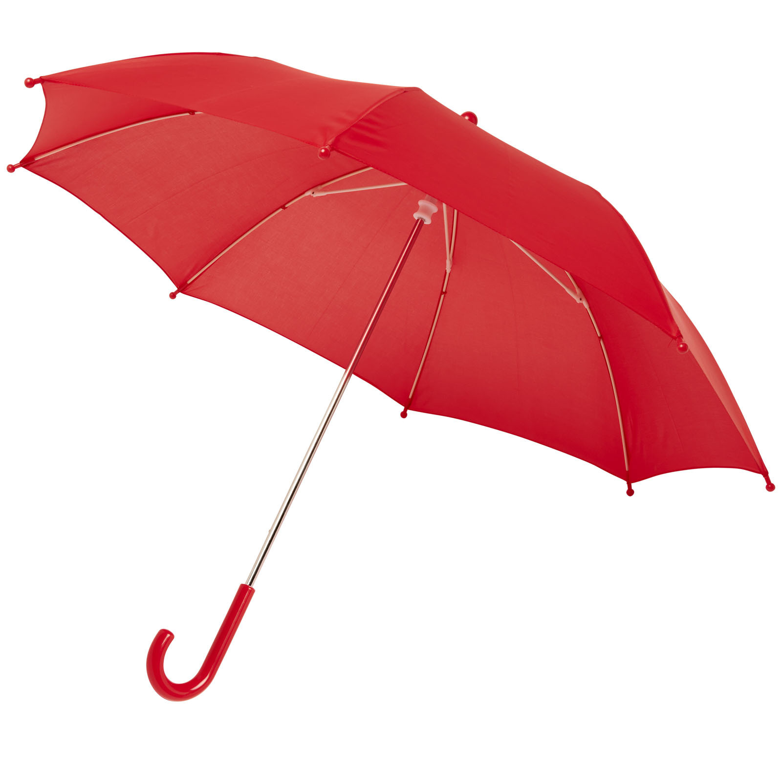 Rode storm paraplu voor kinderen van 77 cm doorsnede stormproof