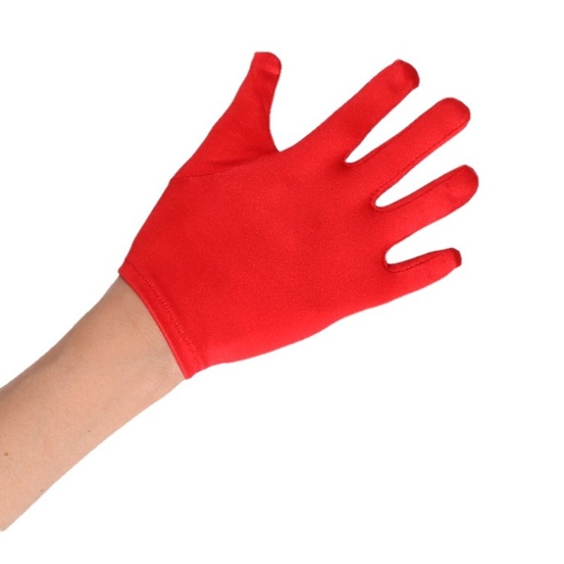Rode verkleed handschoenen satijn voor jongens-meisjes