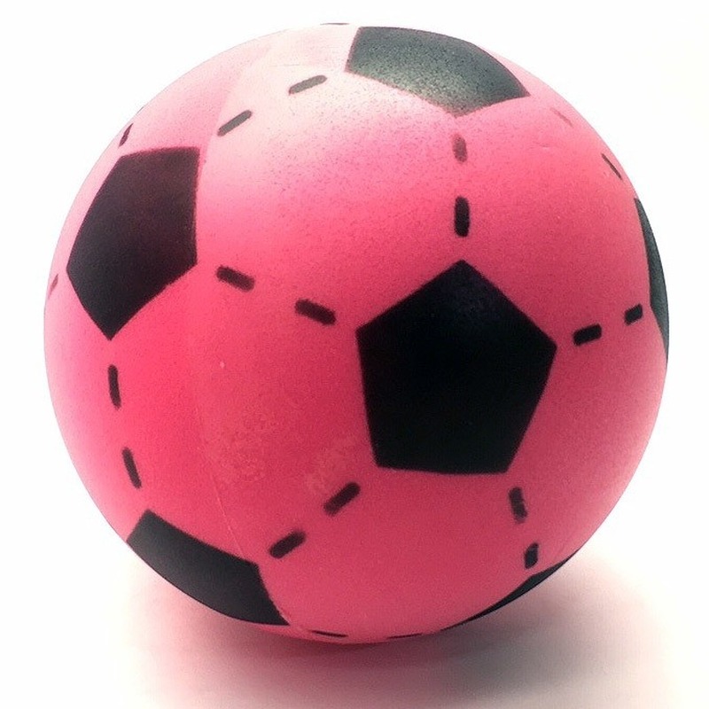 Roze foam voetbal 20 cm