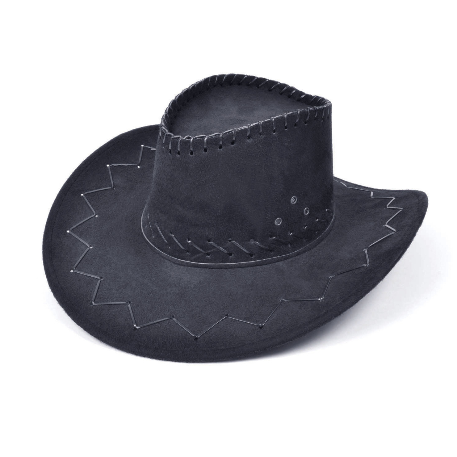 Rubies Carnaval verkleed hoed voor een cowboy zwart - polyester heren-dames