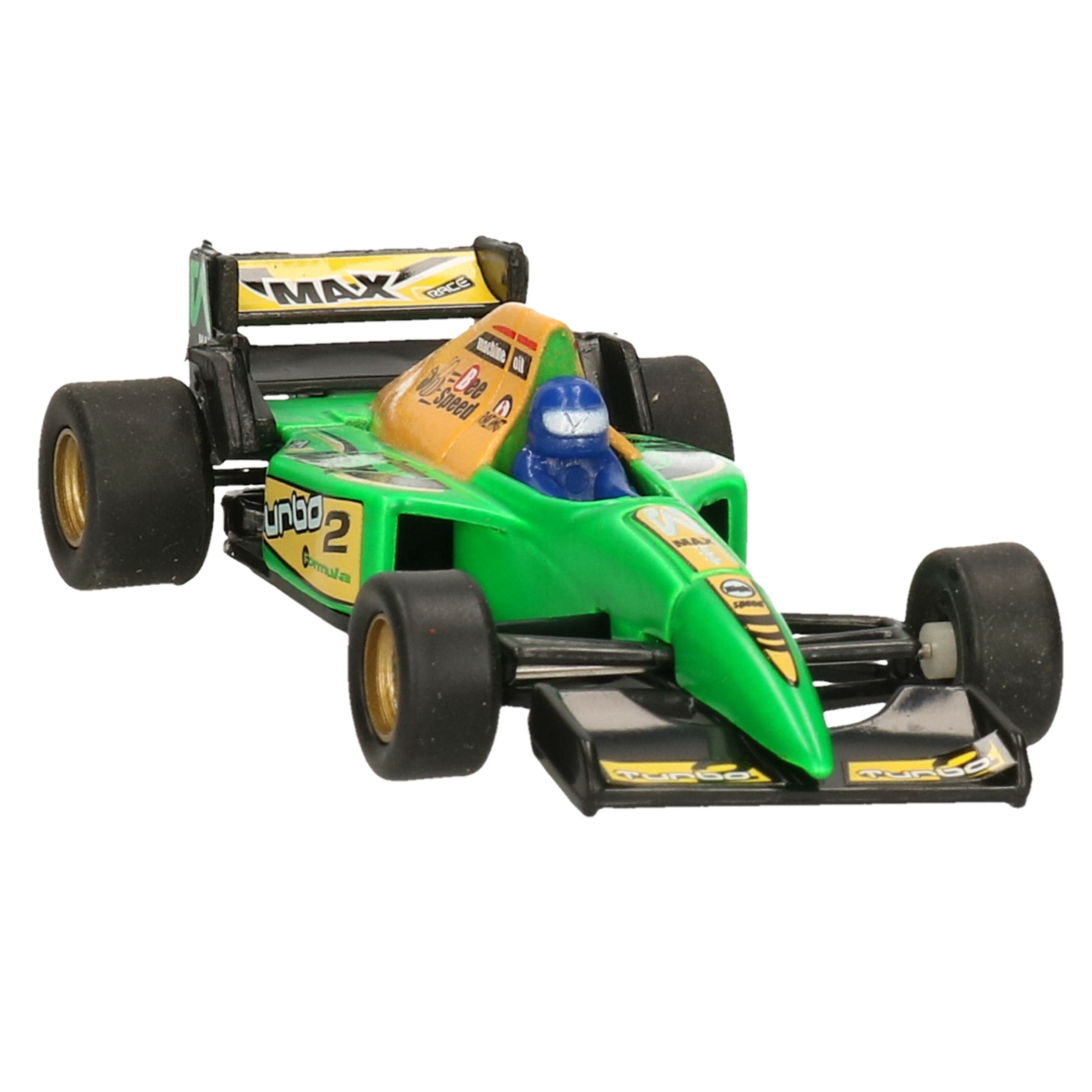 Schaalmodel Formule 1 wagen groen 10 cm