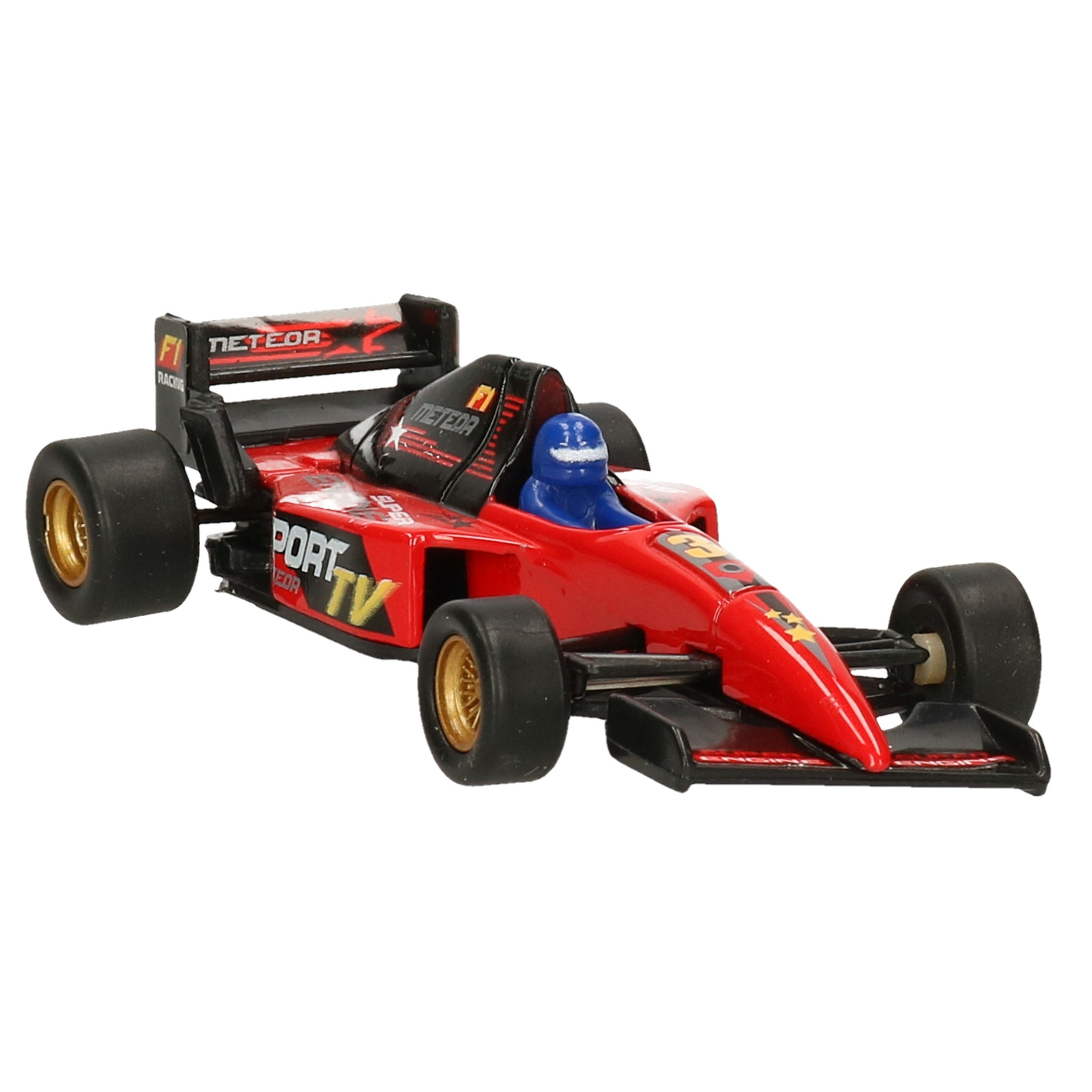 Schaalmodel Formule 1 wagen rood 10 cm