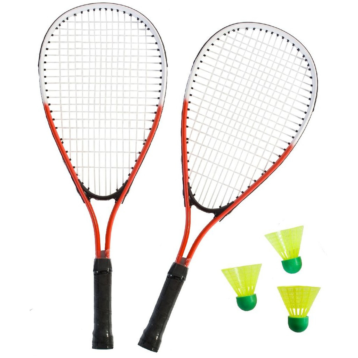 Speed-extra sterke badmintonset rood-wit 5-delig