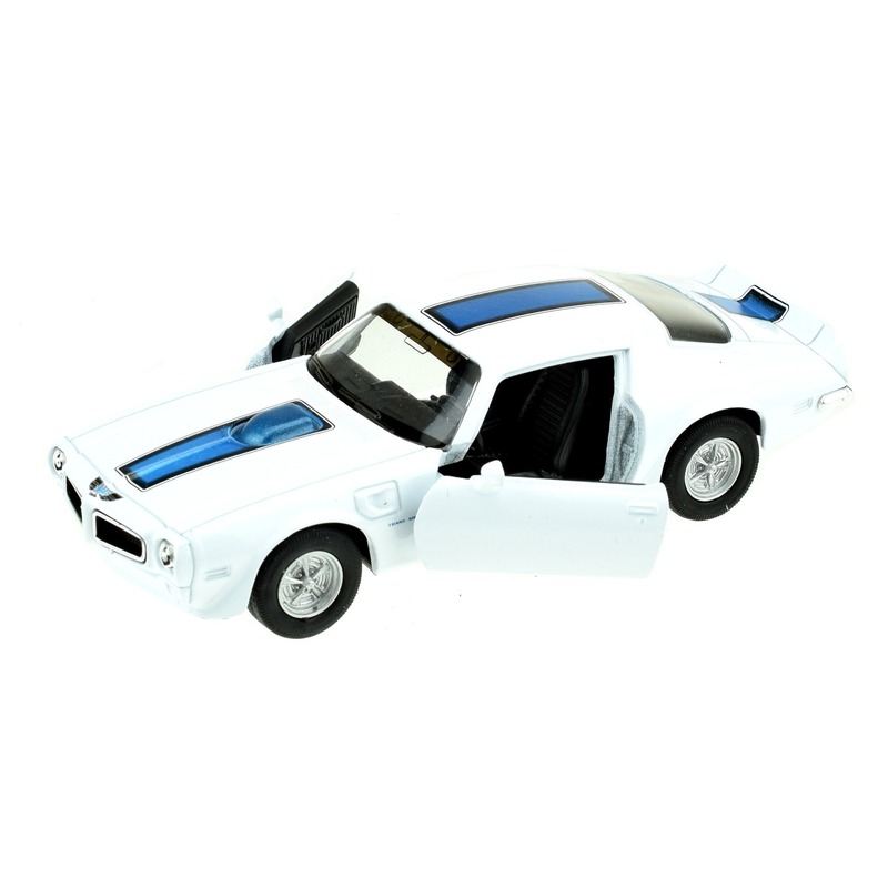 Speelgoedauto Pontiac Firebird Trans AM 1972 wit-blauw
