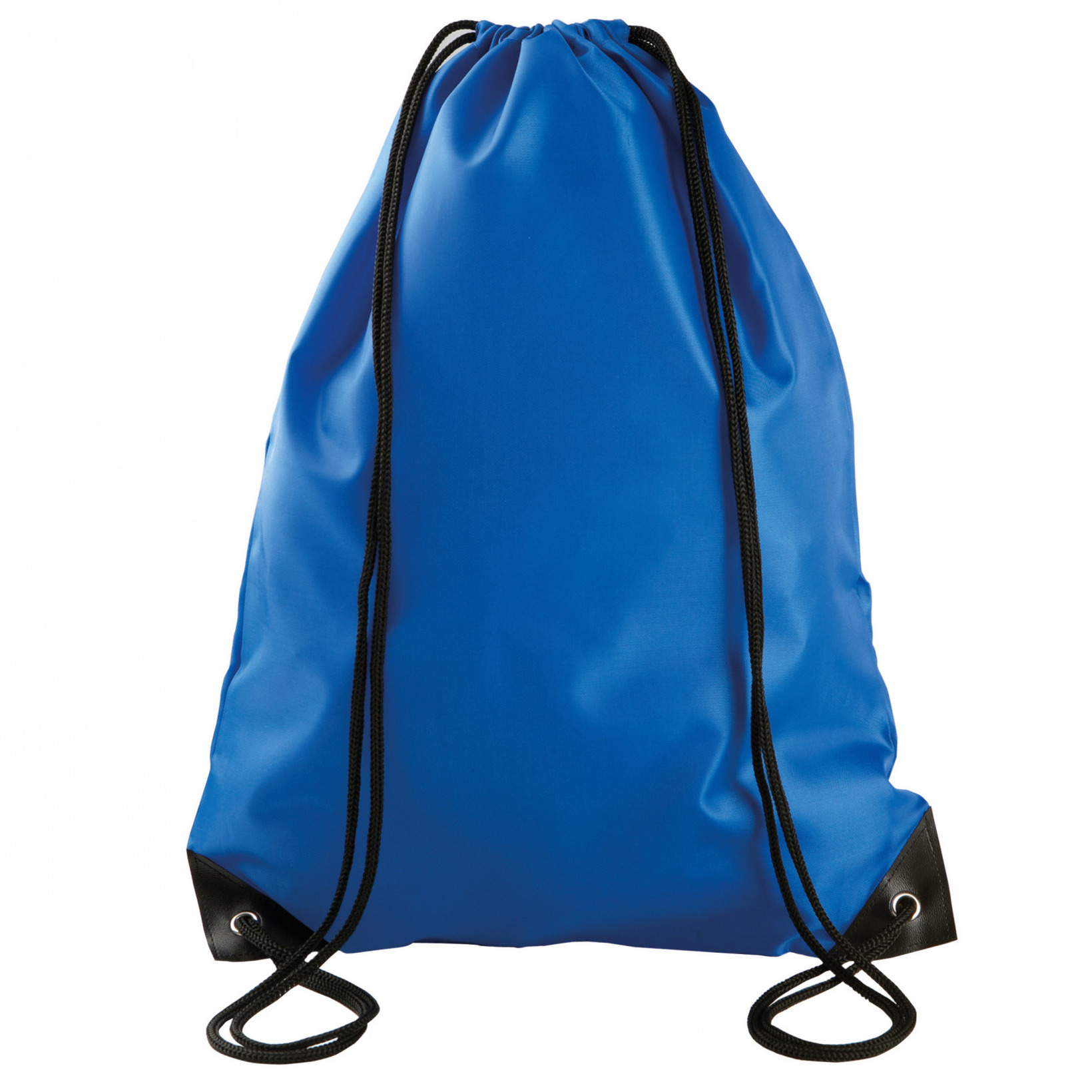 Sport gymtas-draagtas kobalt blauw met rijgkoord 34 x 44 cm van polyester