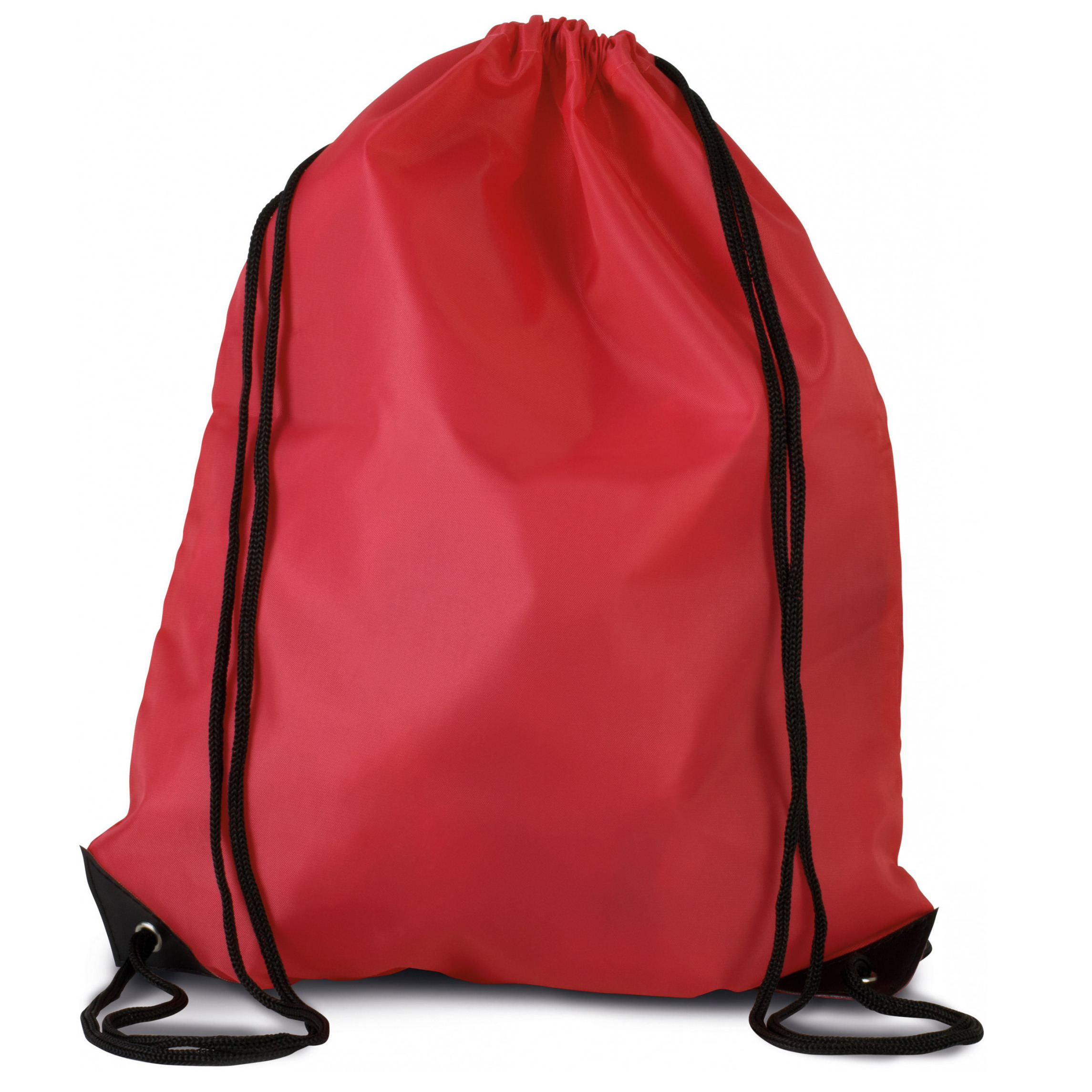 Sport gymtas-draagtas rood met rijgkoord 34 x 44 cm van polyester