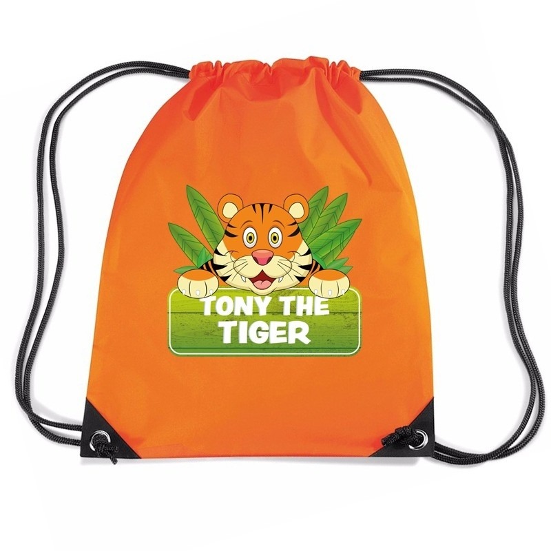 Tony the Tiger tijger trekkoord rugzak-gymtas oranje voor kinderen