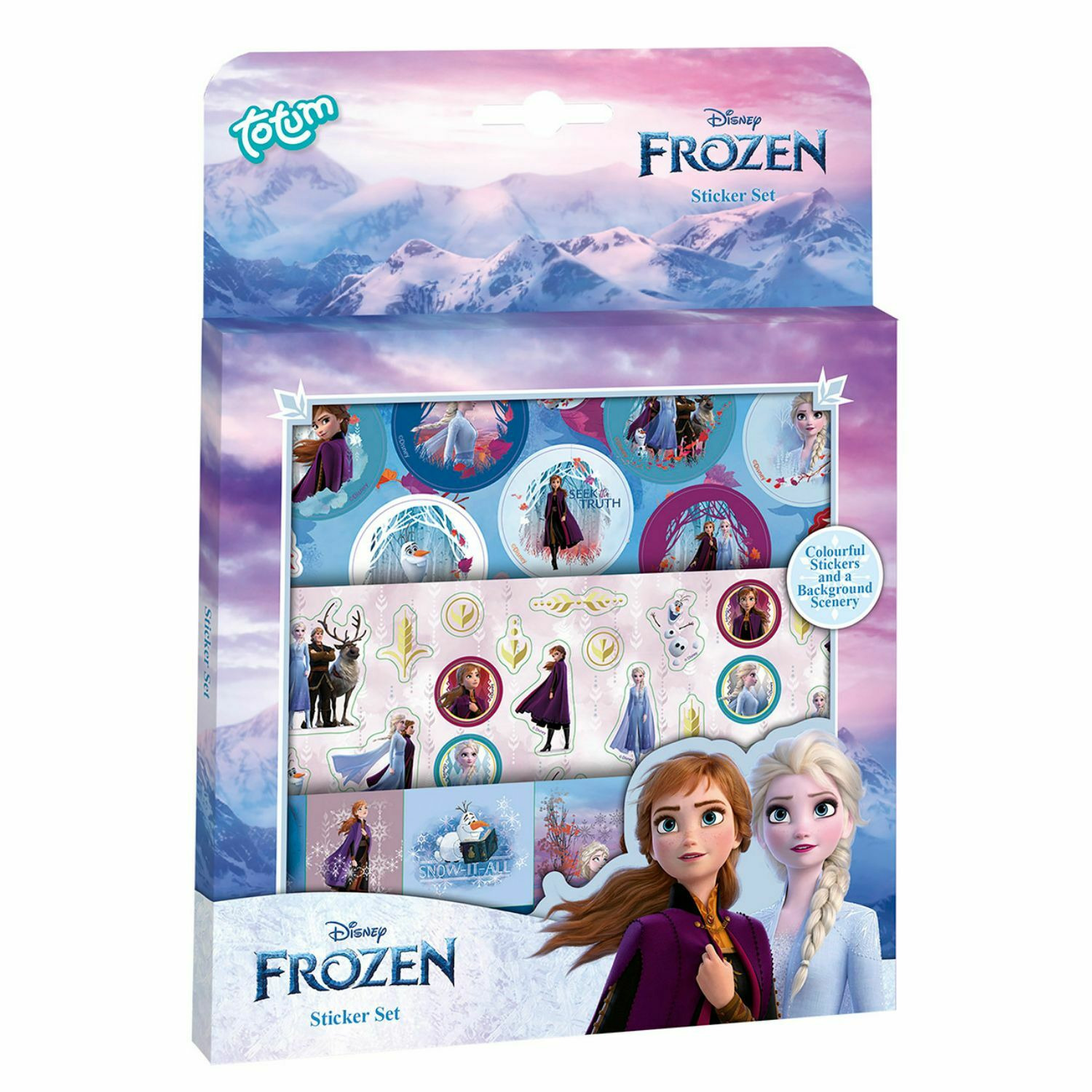 Totum Disney Frozen stickerbox 3 vellen voor kinderen