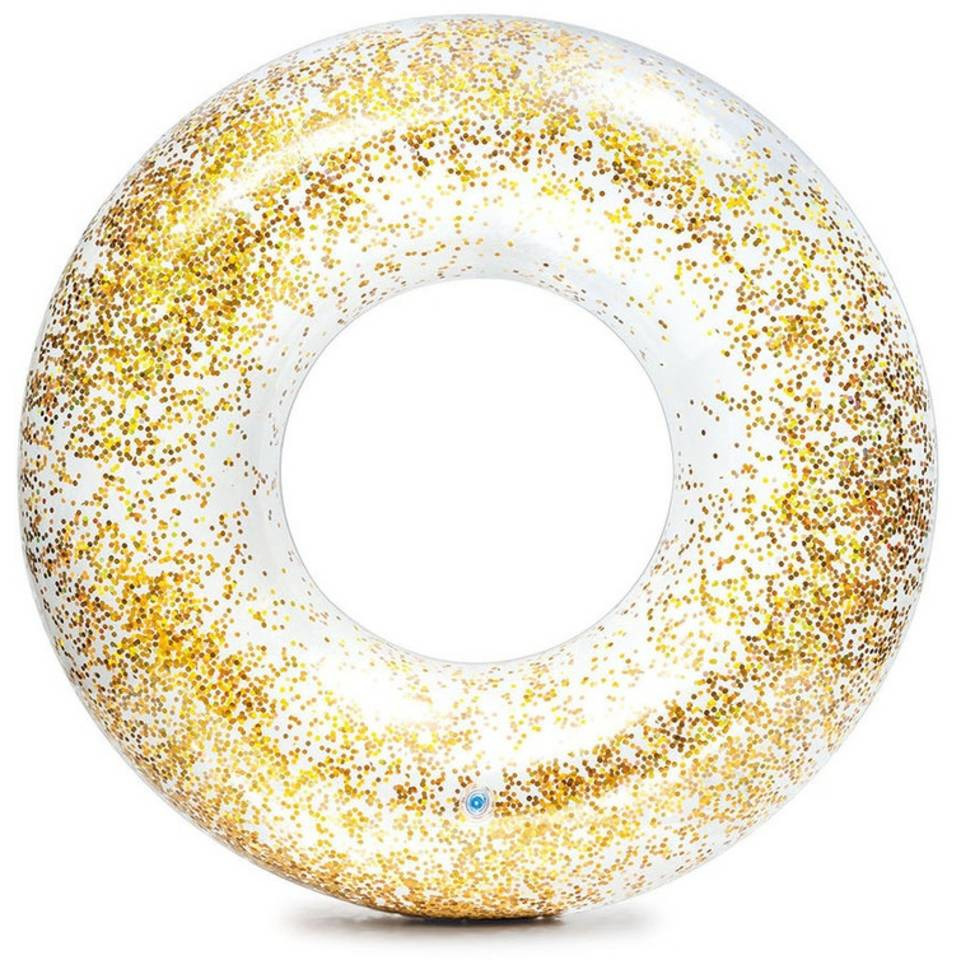 Transparant-gouden Intex glitter zwemband 107 cm