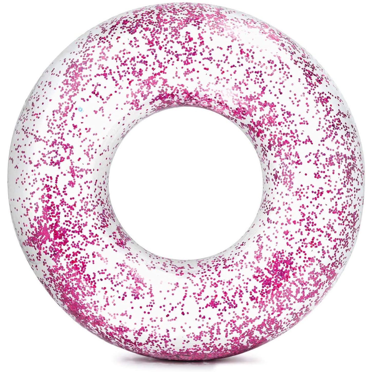 Transparant-roze Intex glitter zwemband 120 cm