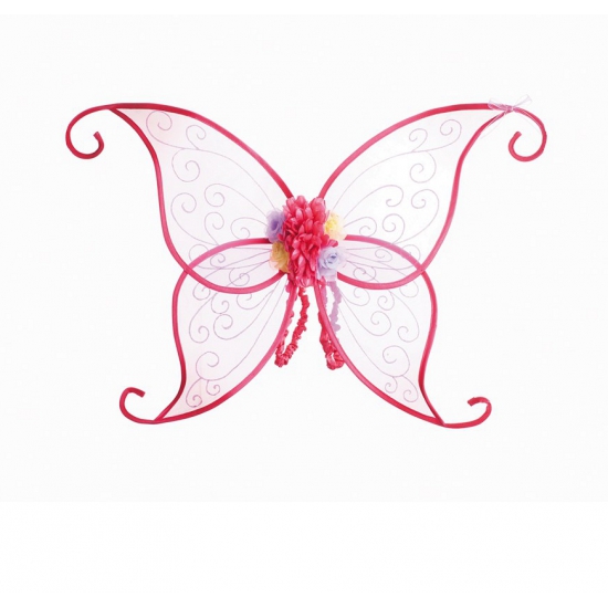 Verkleed vleugels vlinders roze voor dames