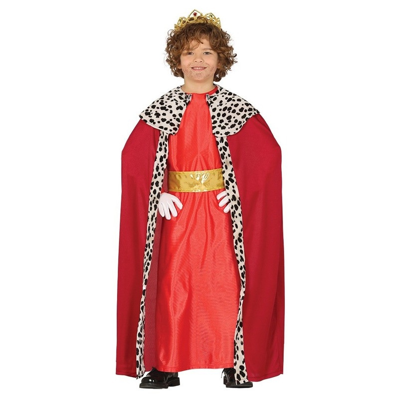 Verkleedkleding koning rood voor kinderen