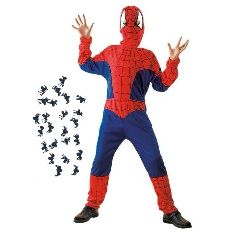 Verkleedkleding spinnenheld pak maat L voor kinderen