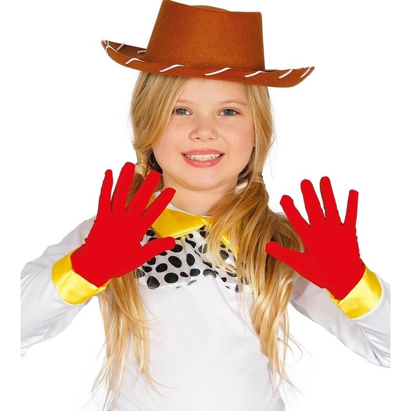 Voordelige rode kinder handschoenen