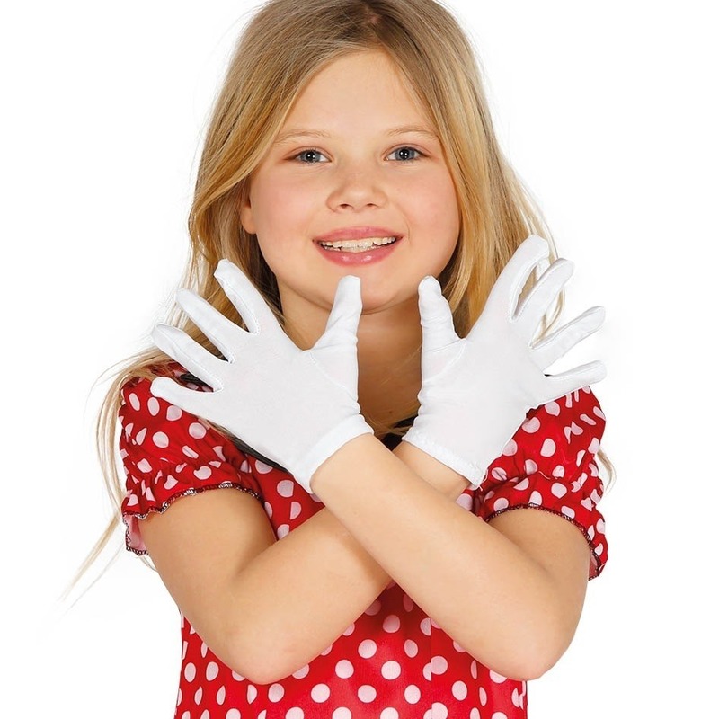 Voordelige witte kinder handschoenen