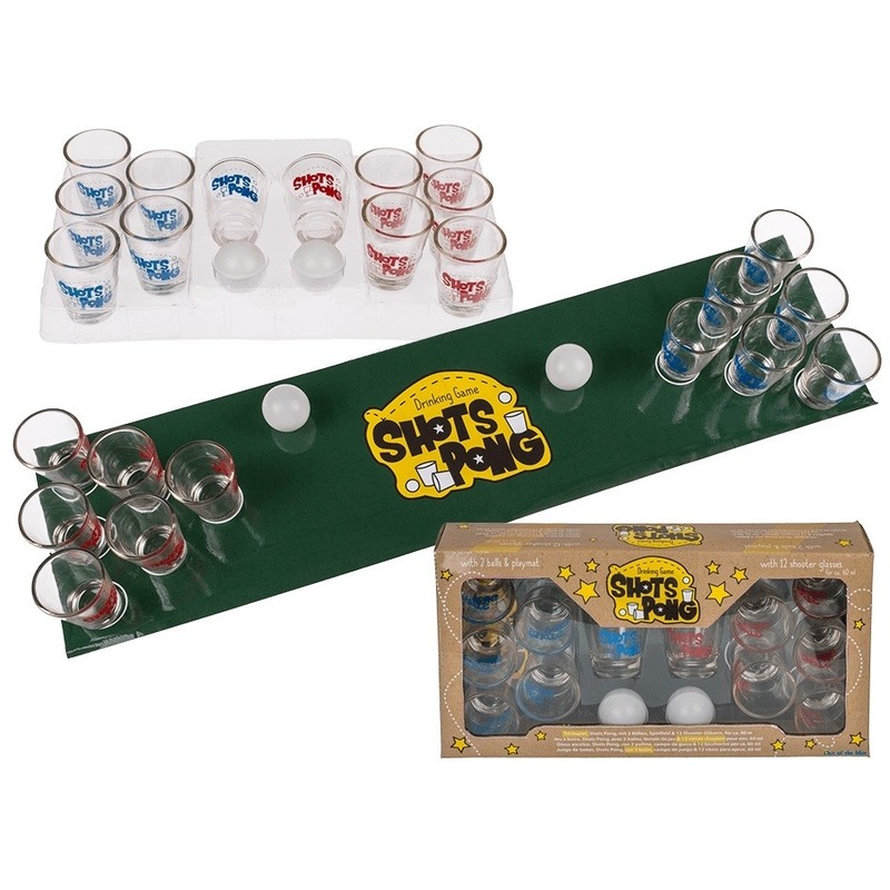 Vrijgezellenfeest drinkspelltjes shotjes pong
