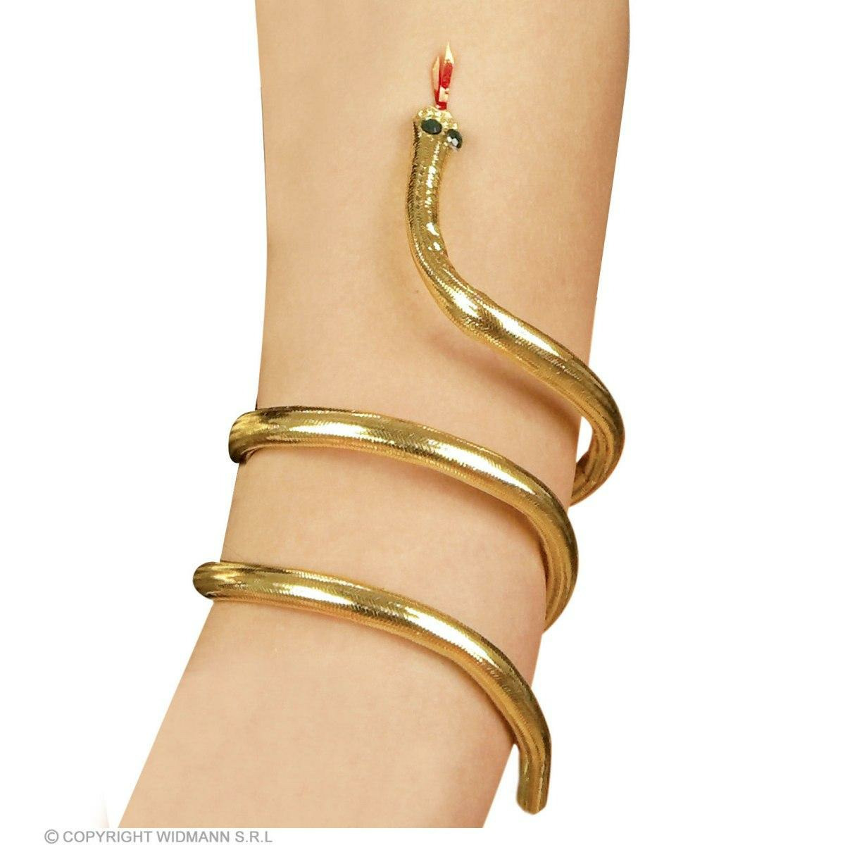 Widmann Verkleed armband slang goud Egypte thema party sieraden
