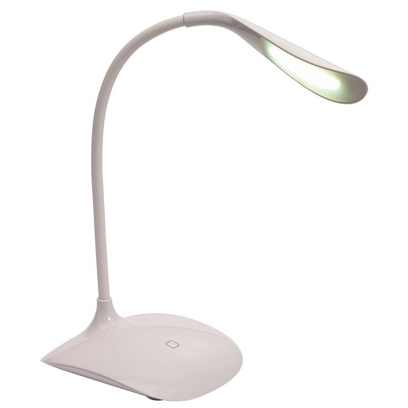 Witte bureaulamp-leeslamp met USB kabel 28 cm