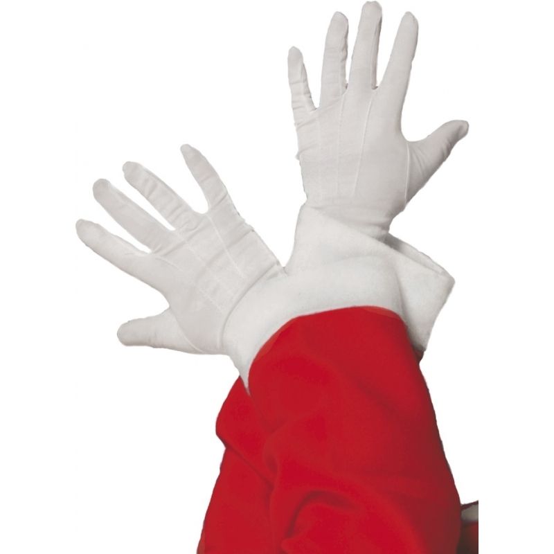 Witte goochelaars handschoenen kort