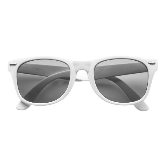Witte kunststof zonnebril-zonnenbril voor dames-heren