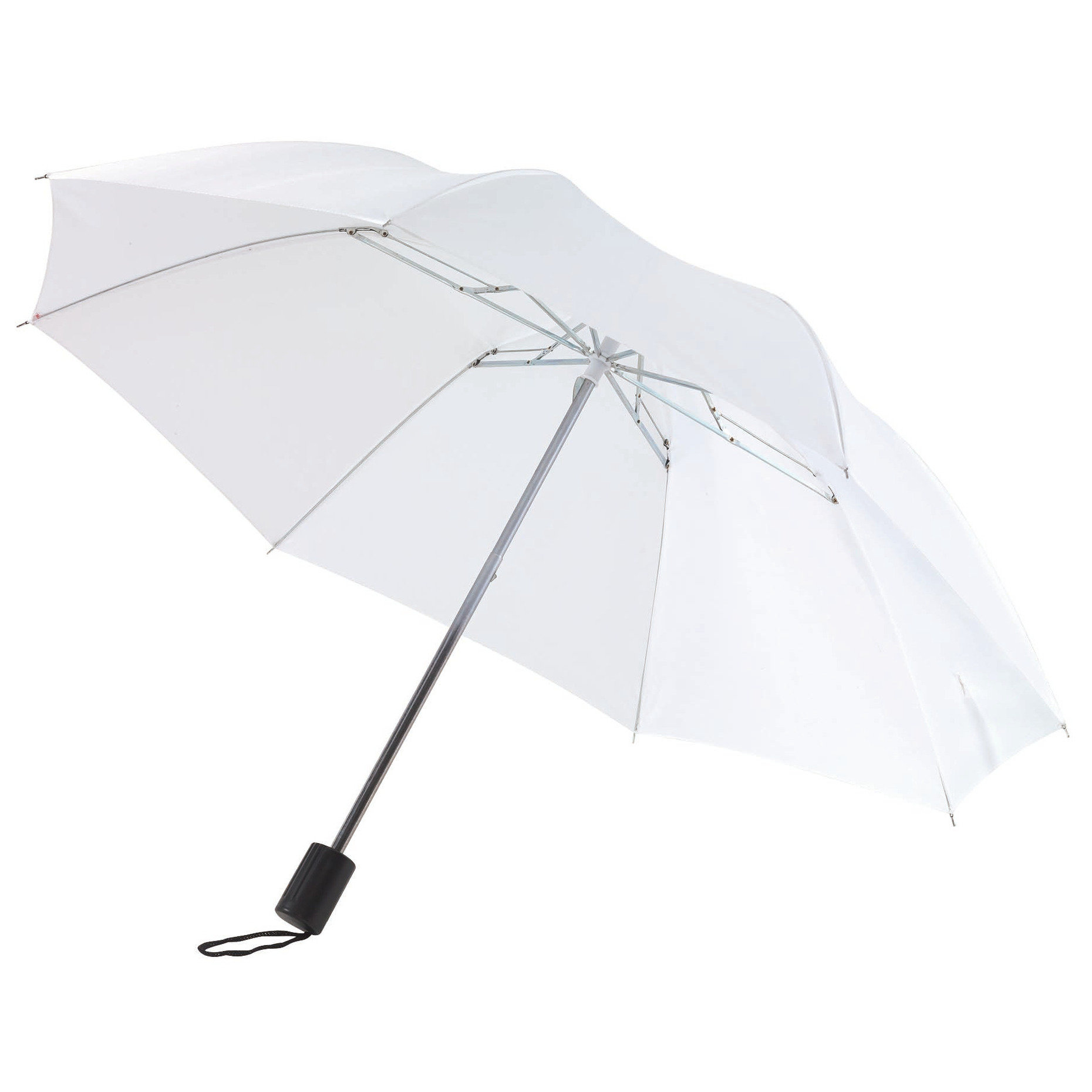 Witte paraplu uitklapbaar met hoes 85 cm