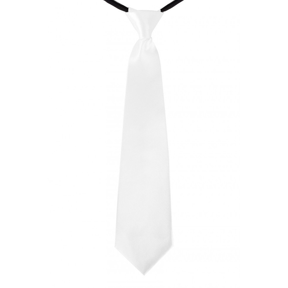 Witte verkleed stropdassen 40 cm voor dames-heren