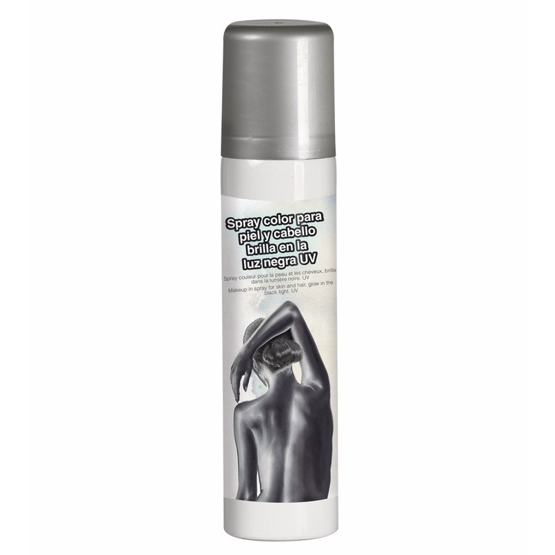 Zilveren haar-lichaam uitwasbare verf bodyspray