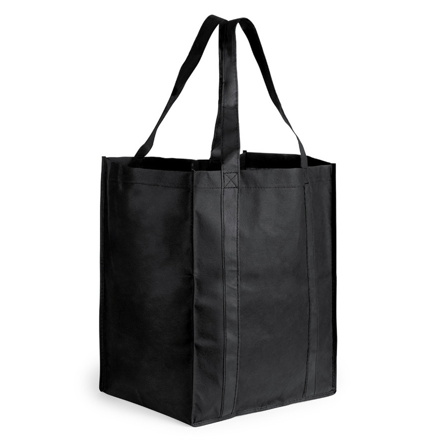 Zwarte boodschappentassen-shoppers 38 cm