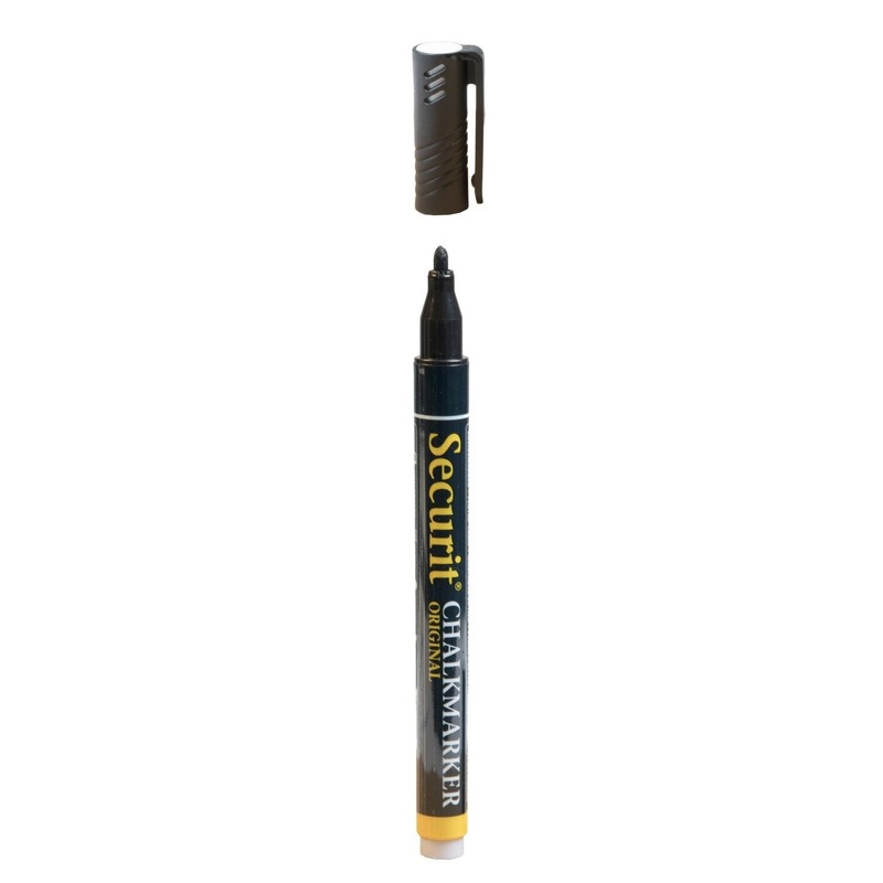 Zwarte krijtstift ronde punt 1-2 mm