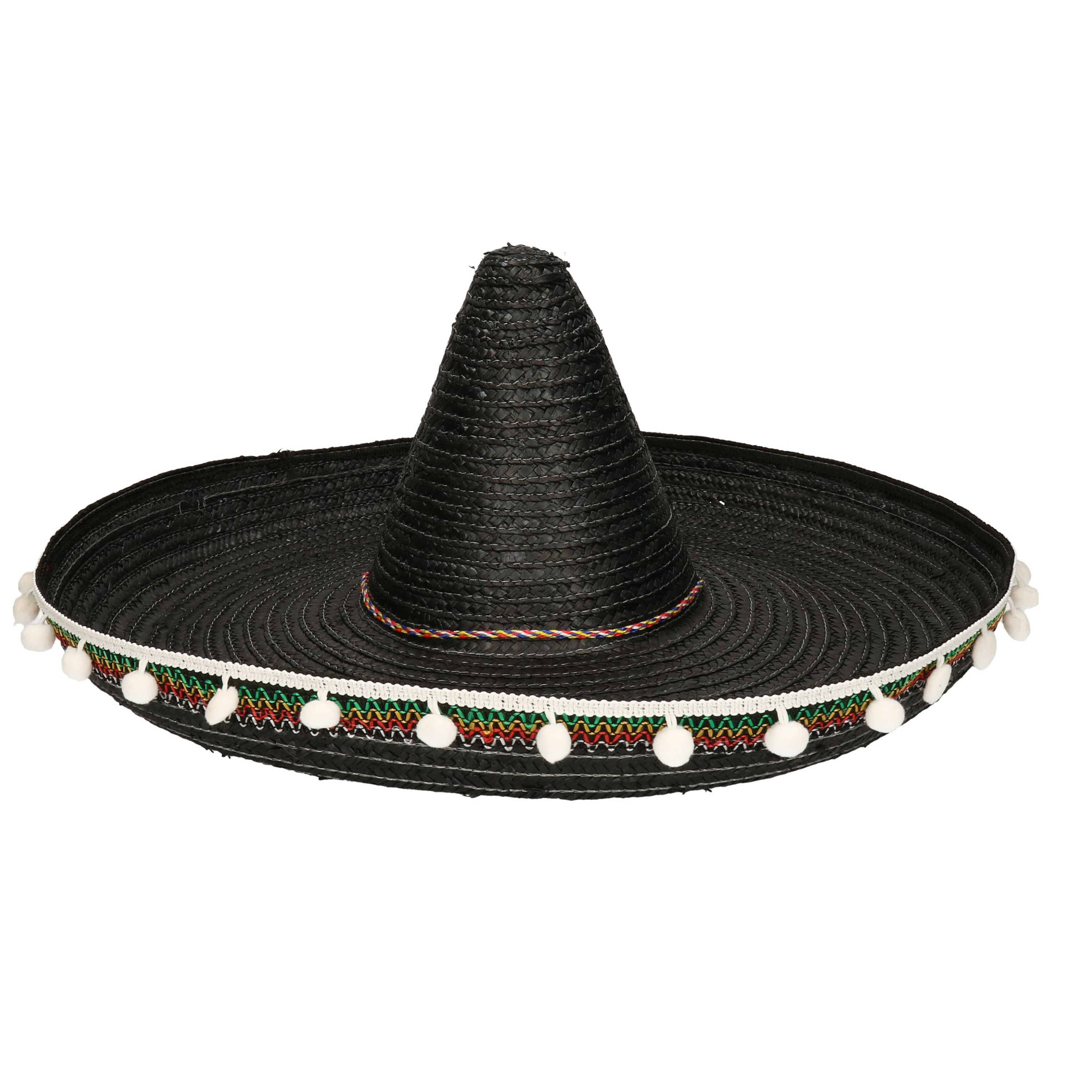 Zwarte Mexicaanse sombrero 60 cm