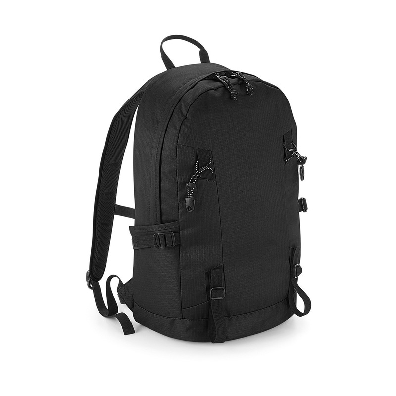 Zwarte rugtas voor wandelaars-backpackers 20 liter