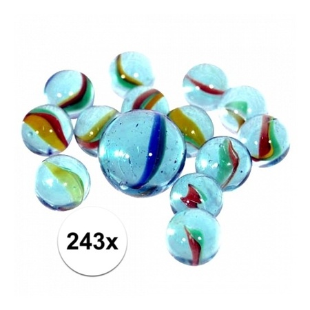 Glass marbles 243 pieces