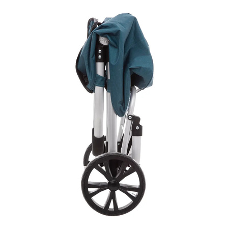 Groceries shopping bag trolley  - 51 liters - with wheels - blue - 44 x 37 x 98 cm