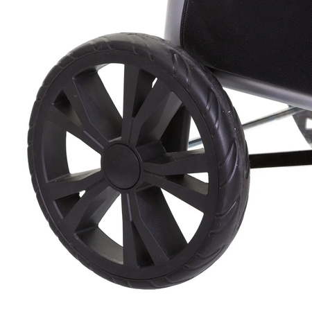 Groceries shopping bag trolley  - 51 liters - with wheels - black - 44 x 37 x 98 cm