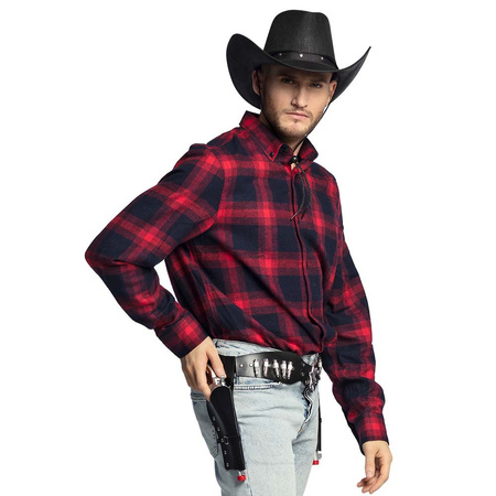 Boland Carnaval verkleed Cowboy hoed Billy Boy - zwart - volwassenen - Western thema