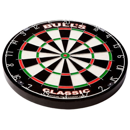 Bulls Classic dartbord set met 2 sets dartpijlen 21 grams